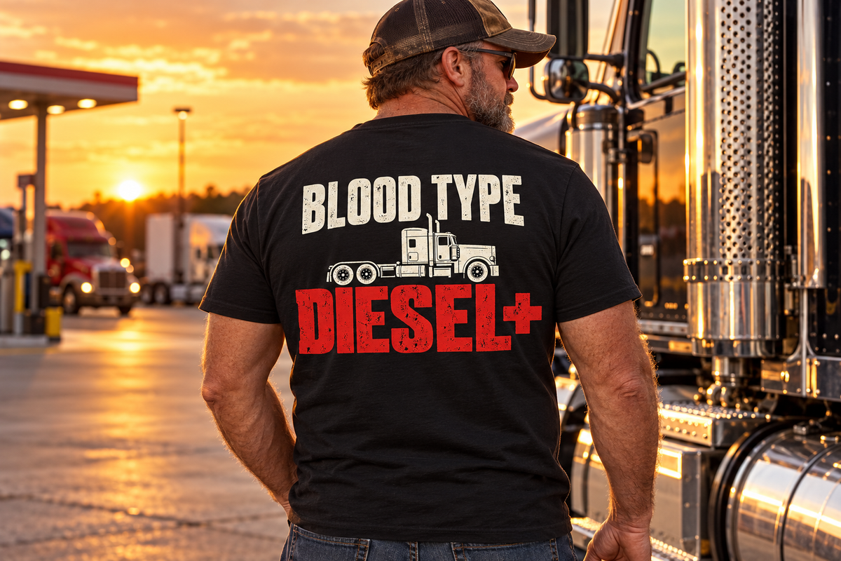 Blood Type Is Diesel T-Shirt Trucker