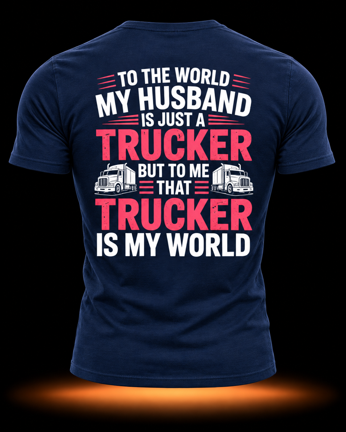 Cool Trucker Wife Art for Women Mom Trucker Wife Truck Lover T-Shirt
