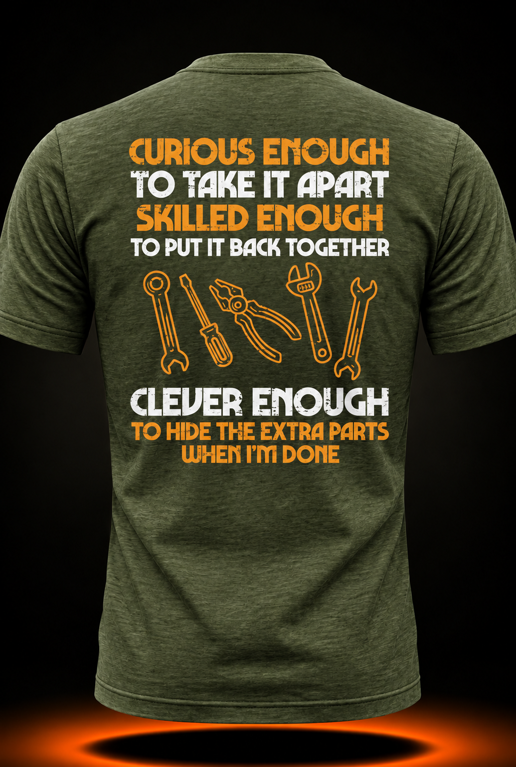 Curious Enough to Take It Apart Car Auto Garage Mechanic Men T-Shirt