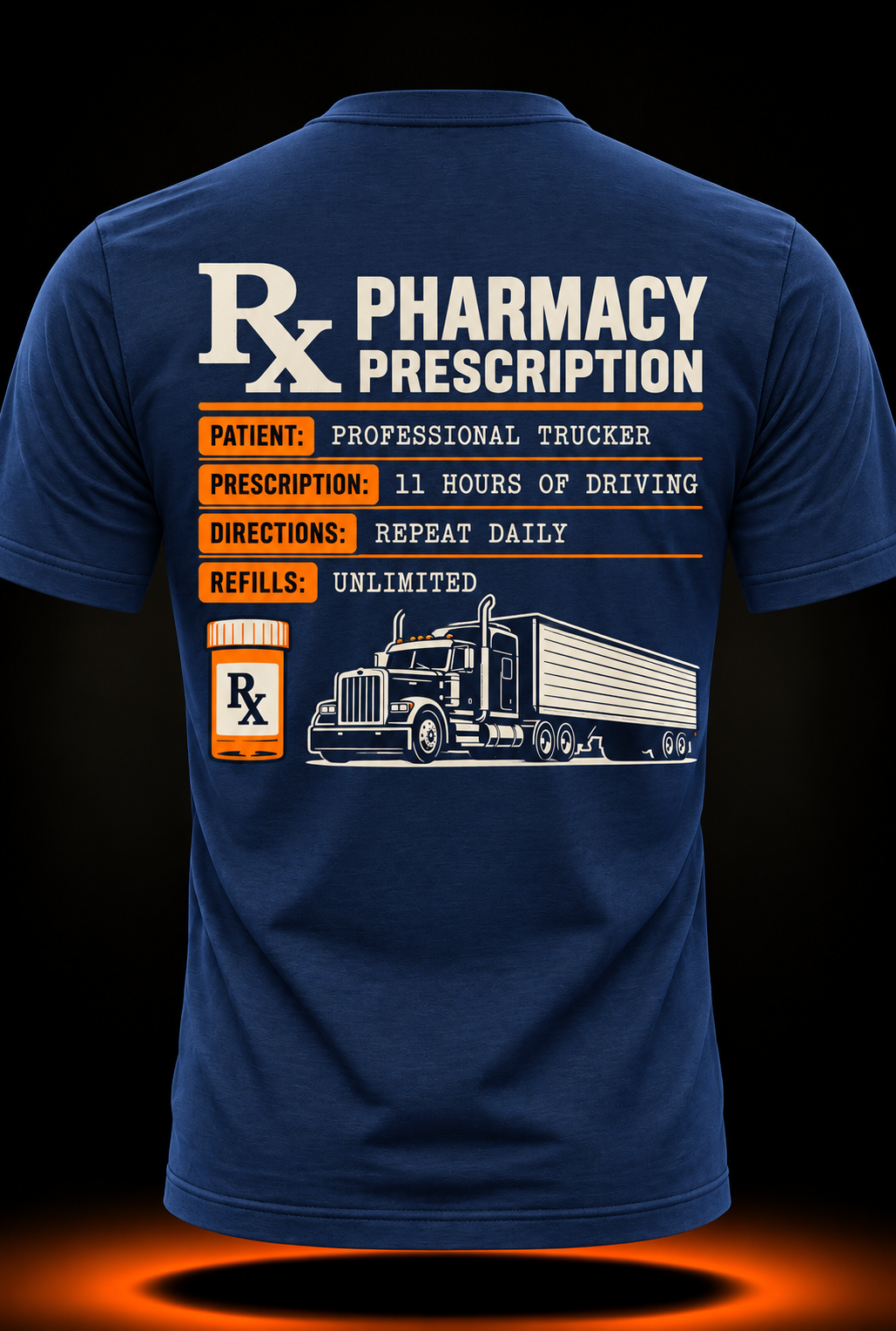 Professional Trucker Pharmacy Prescription T-Shirt