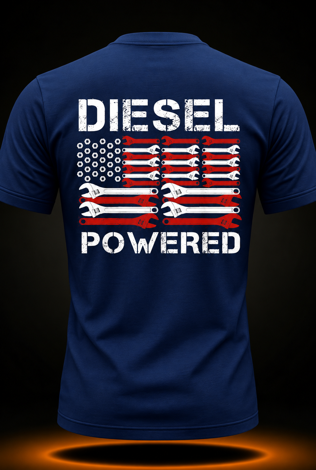 American Flag Wrench Diesel Powered T-Shirt