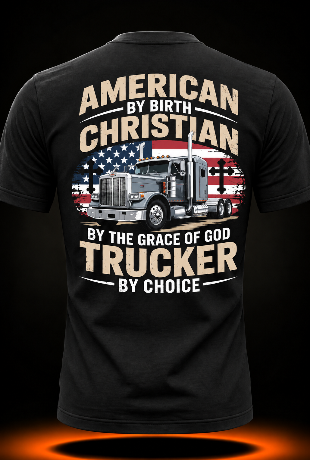 Driven Faith and Diesel Trucking Jesus Christian Trucker T-Shirt