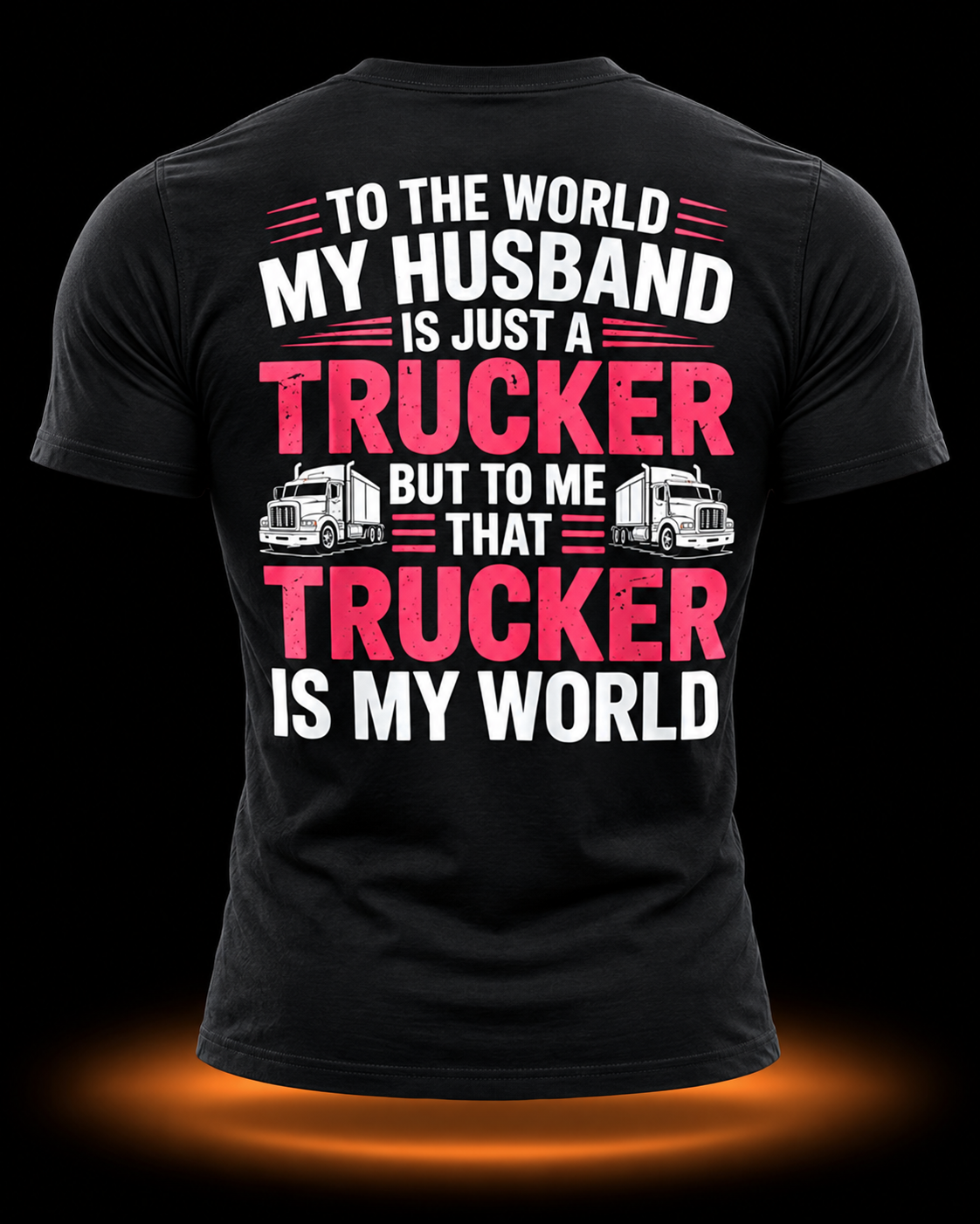 Cool Trucker Wife Art for Women Mom Trucker Wife Truck Lover T-Shirt