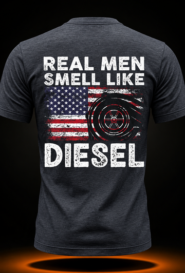 Funny Diesel Mechanic Gift | Real Men Smell Like Diesel T-Shirt