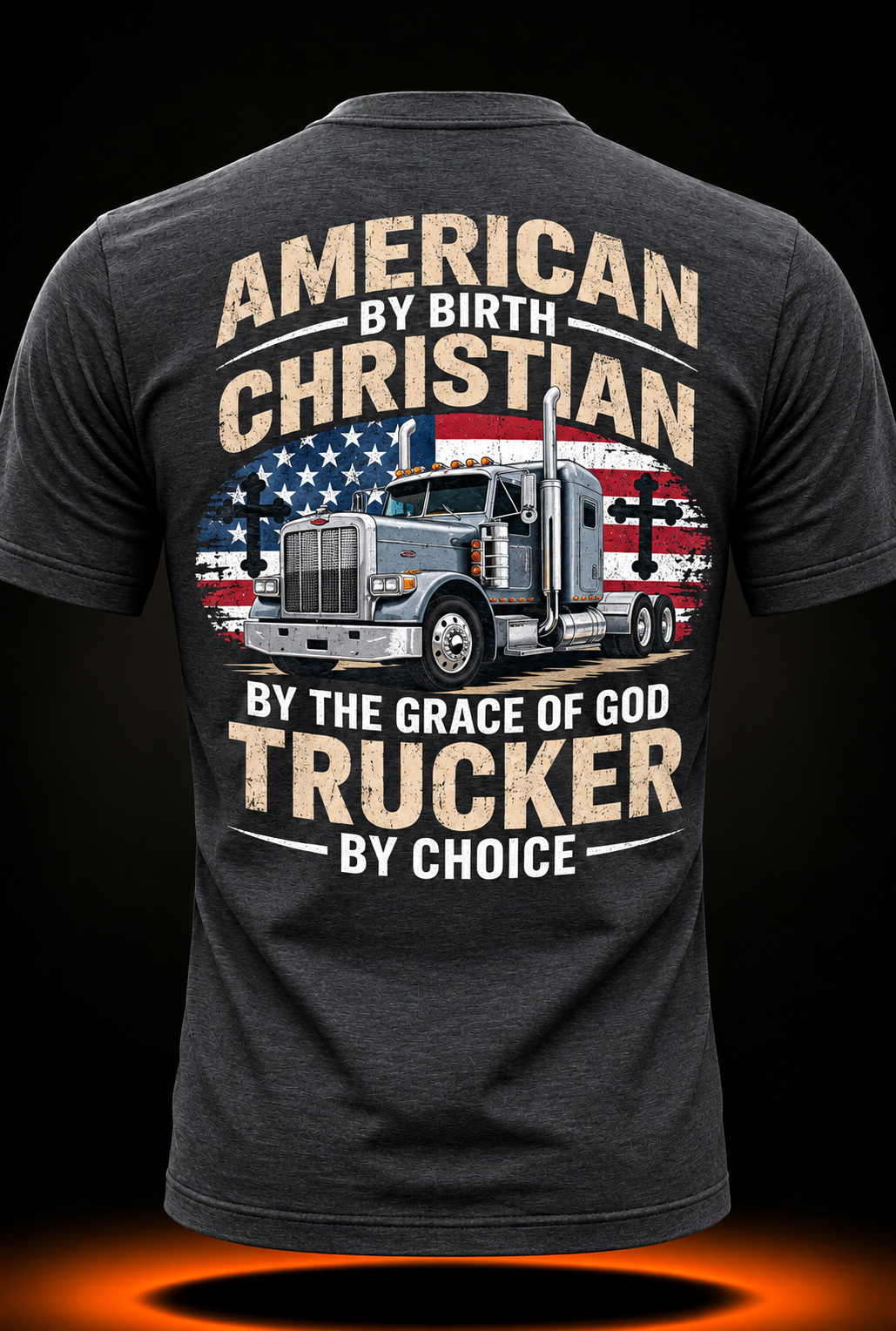 Driven Faith and Diesel Trucking Jesus Christian Trucker T-Shirt