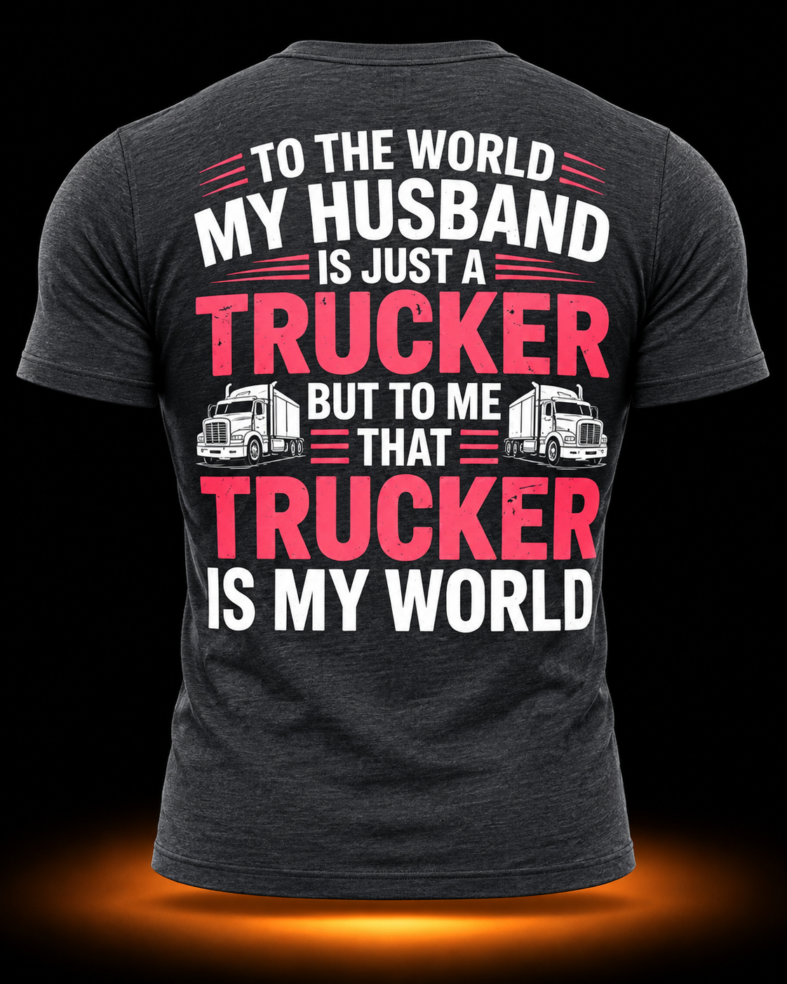 Cool Trucker Wife Art for Women Mom Trucker Wife Truck Lover T-Shirt