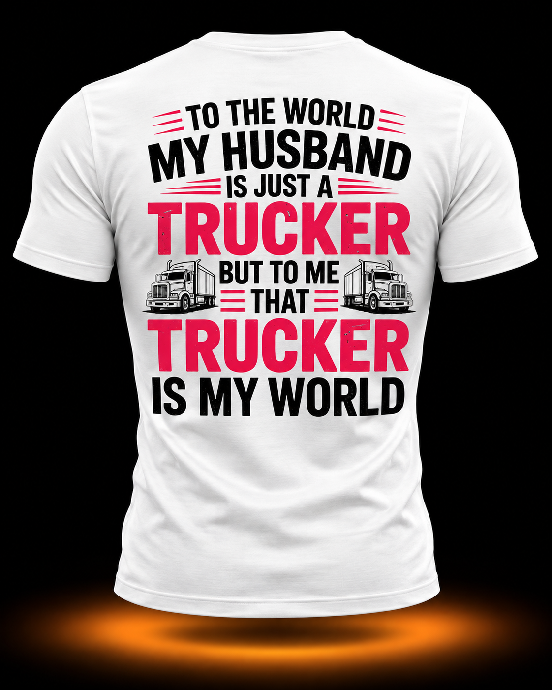 Cool Trucker Wife Art for Women Mom Trucker Wife Truck Lover T-Shirt