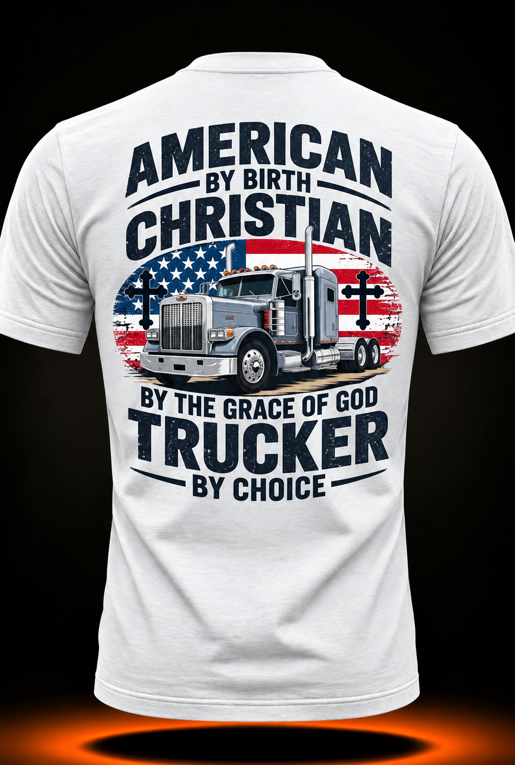 Driven Faith and Diesel Trucking Jesus Christian Trucker T-Shirt
