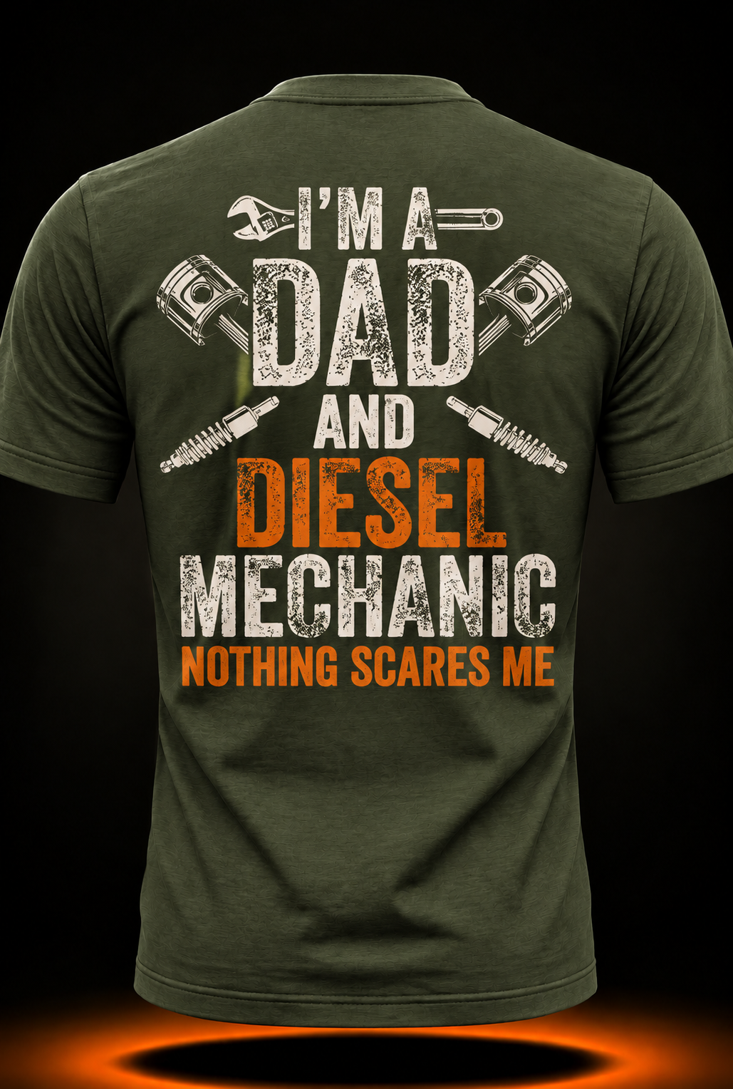 Gift for Men Father's Day Halloween - Diesel Mechanic Dad T-Shirt