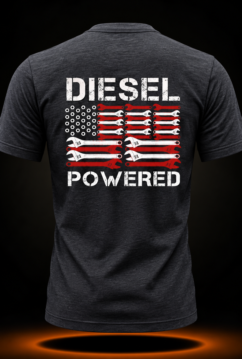 American Flag Wrench Diesel Powered T-Shirt