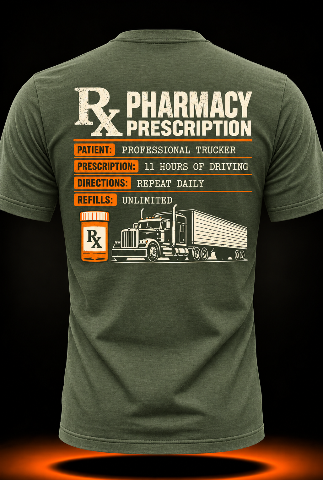 Professional Trucker Pharmacy Prescription T-Shirt