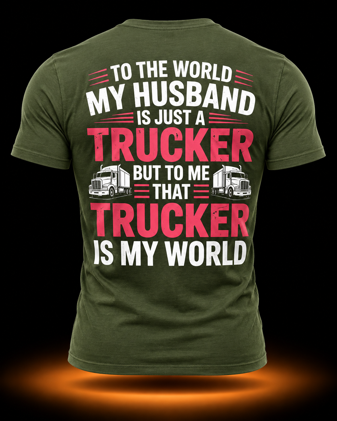 Cool Trucker Wife Art for Women Mom Trucker Wife Truck Lover T-Shirt