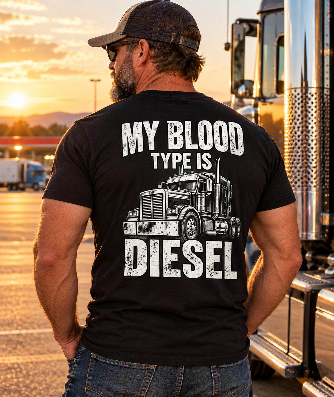 My Blood Type Is Diesel T-Shirt Trucker