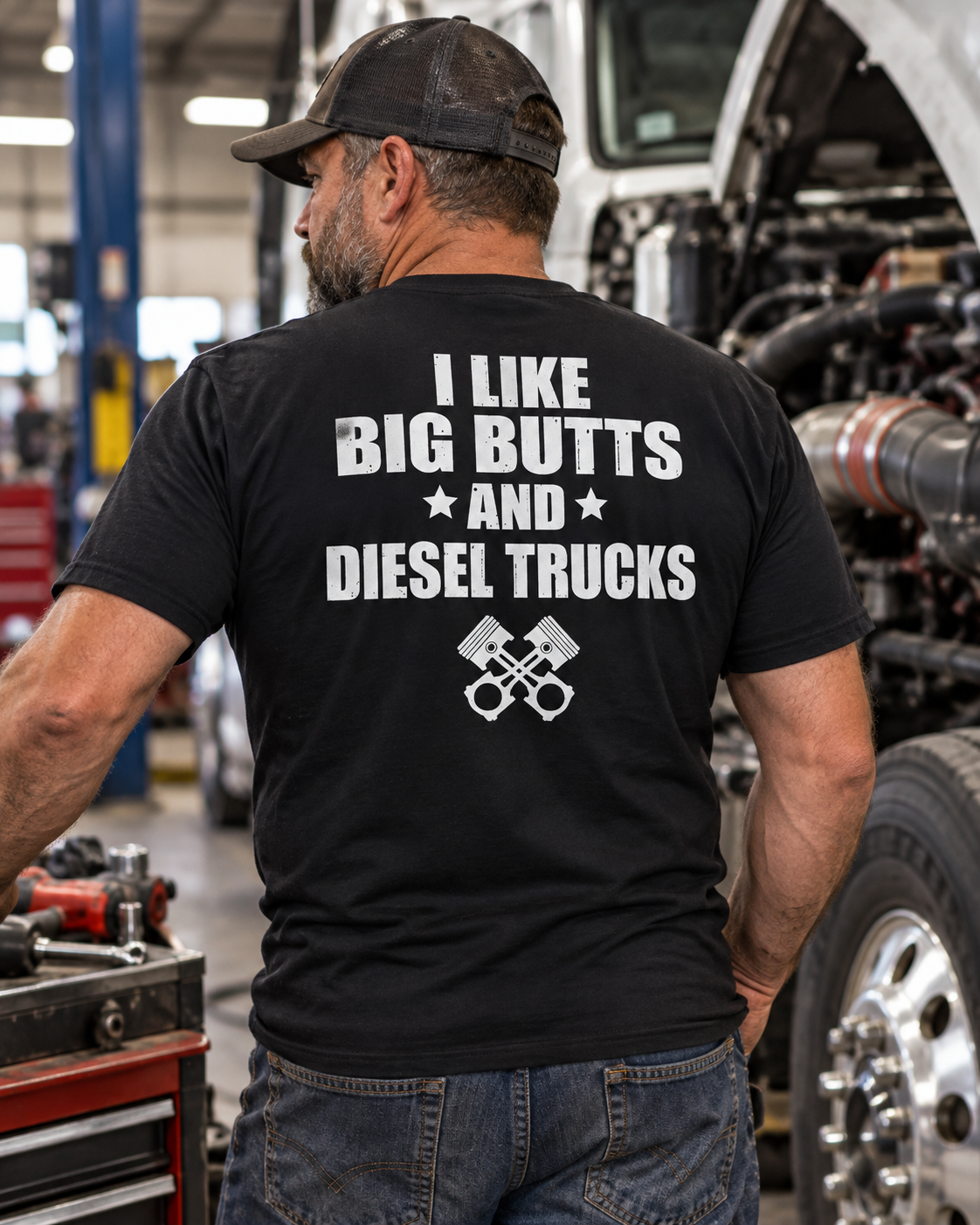 I Like Big Butts and Diesel Trucks, Funny Diesel Truck Gift T-Shirt